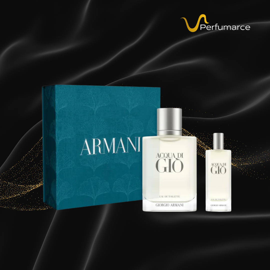 Set Giorgio Armani Acqua di Giò Homme Eau de Toilette 100ml + Viaje 15ml Hombre Original Diseñador Perfumarce